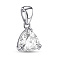 Серебряный кулон с одним фианитом (арт. 7503/1690-6П) – изображение 1