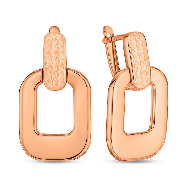Серьги-подвески из красного золота (арт. 1092088) – изображение 1