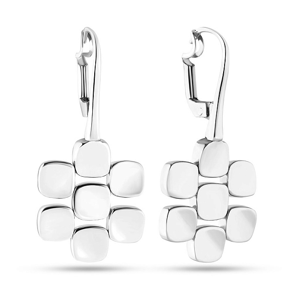 Серьги-подвески Francelli из белого золота (арт. 107784б) – изображение 1