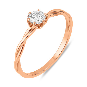 Золотое кольцо с фианитом (арт. 140008)