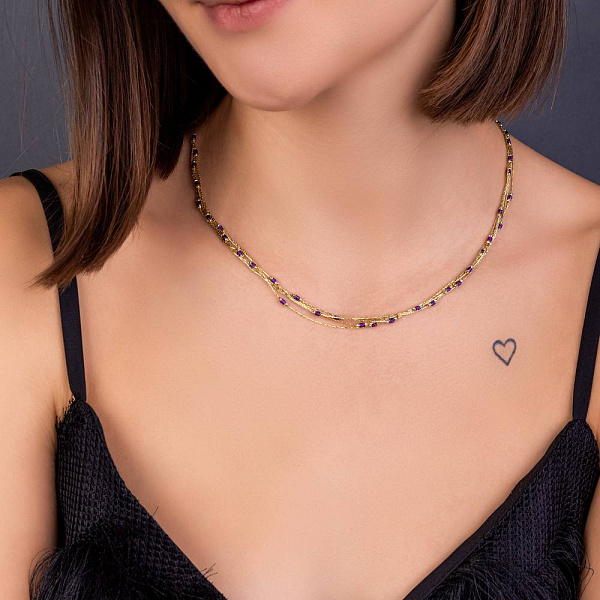 Колье Francelli из желтого золота (арт. 351581жф) – изображение 3