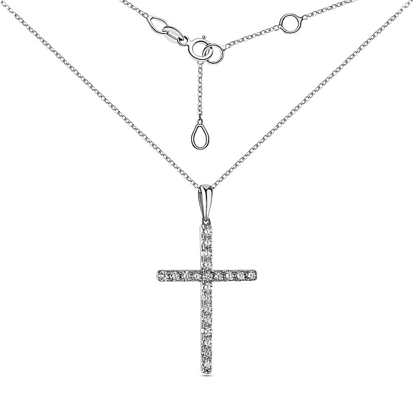 Золоте кольє Хрестик з діамантами (арт. Ц341191050б) – зображення 2