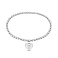 Серебряный браслет с подвеской сердечко (арт. 7509/5382) – изображение 1