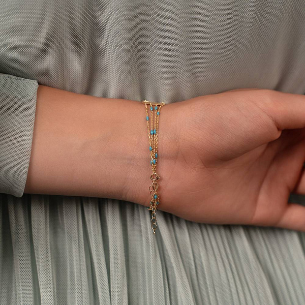 Браслет Francelli из желтого золота с эмалью (арт. 3261039жег) – изображение 4