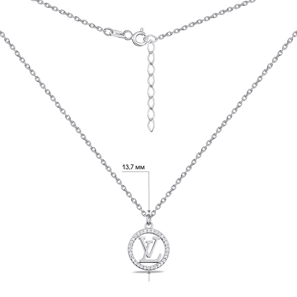 Серебряное колье с фианитами (арт. 7507/1779) – изображение 3