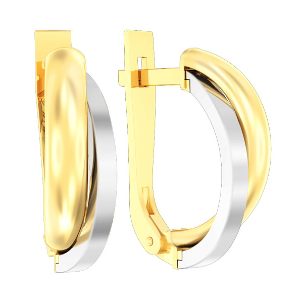 Золотые серьги без камней (арт. 110170ж) – изображение 1