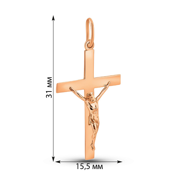 Золотий хрестик з розп'яттям (арт. 500667) – зображення 3