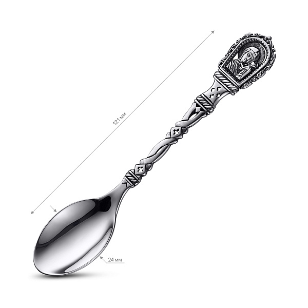 Серебряная ложка «Дорогому крестнику» (арт. 7922/8100266) – изображение 2