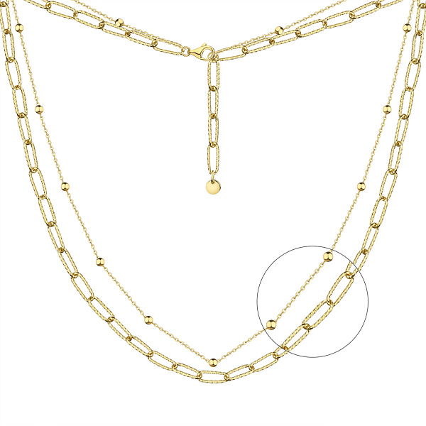 Серебряное колье с желтым родированием Trendy Style (арт. 7507/2012ж) – изображение 1