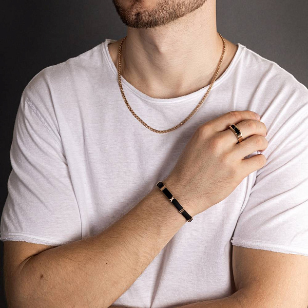 Печатка из красного золота с эмалью (арт. 180510еч) – изображение 3