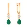 Серьги из красного золота с изумрудом и бриллиантами (арт. С011753и) – изображение 1