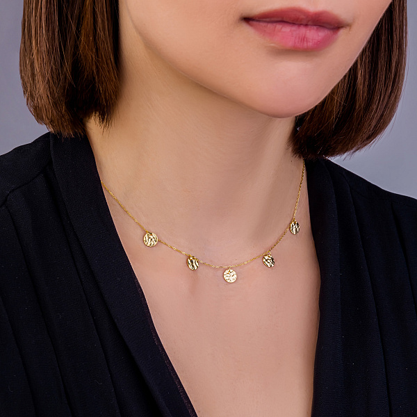 Золоте кольє Монети з підвісками (арт. 352613ж) – зображення 2