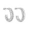 Серебряные серьги с дорожкой из фианитов (арт. 7518/7304) – изображение 1