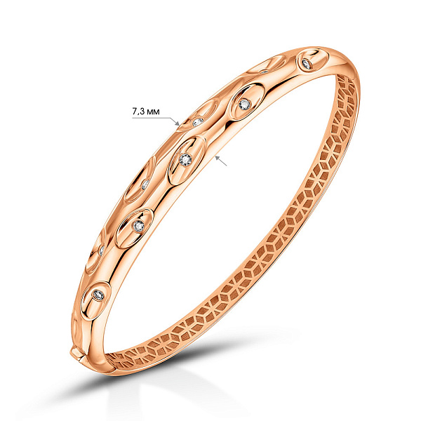 Золотой браслет с фианитами (арт. 326363) – изображение 4