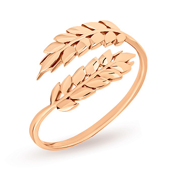 Золота незамкнена каблучка "Колосок" (арт. 141166)