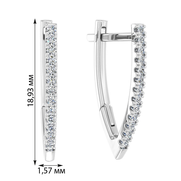 Золоті сережки з діамантами (арт. С011191010б) – зображення 5