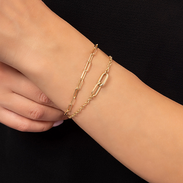 Золотой браслет Звенья (арт. 3261112ж) – изображение 2