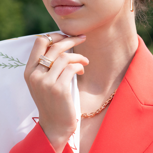 Золотое кольцо обручальное комфорт «Американка» (арт. 239231) – изображение 4