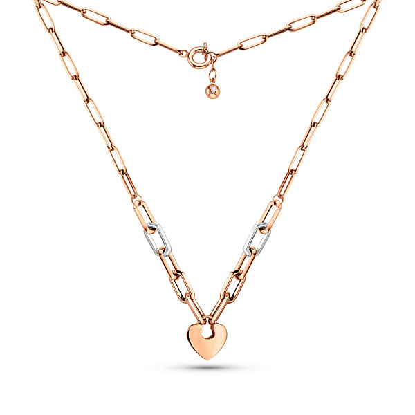 Кольє з червоного і білого золота Сердечко (арт. 352440кб) – зображення 2