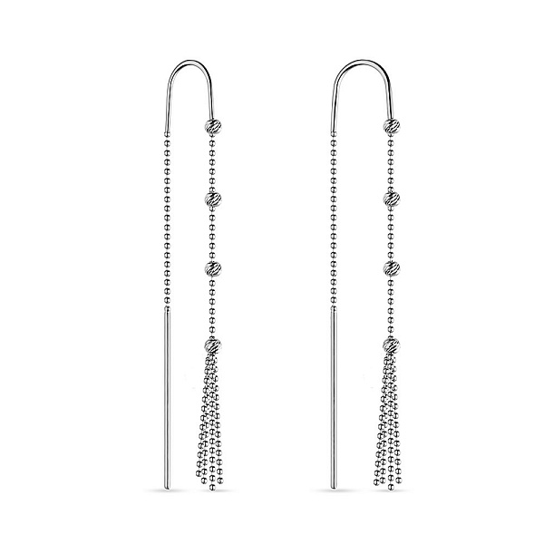 Серьги-протяжки из белого золота (арт. 107731б) – изображение 1