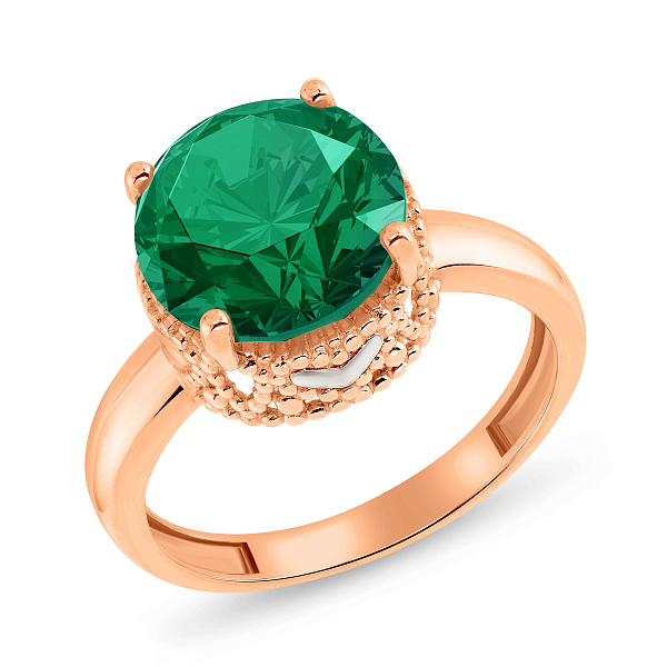 Золотое кольцо с кварцем (арт. 140573Псз) – изображение 1