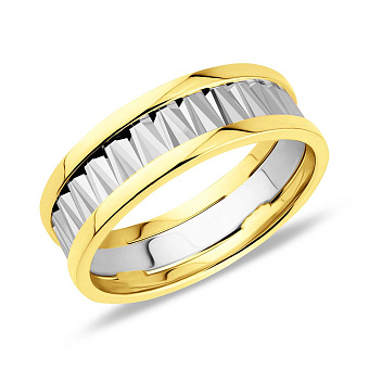 Каблучка з білого і жовтого золота (арт. 1401005бжа)