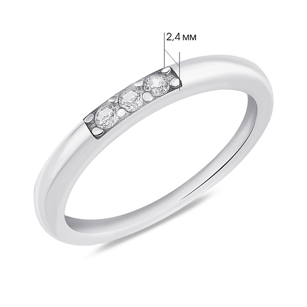 Серебряное кольцо с фианитами (арт. 7501/8007) – изображение 2