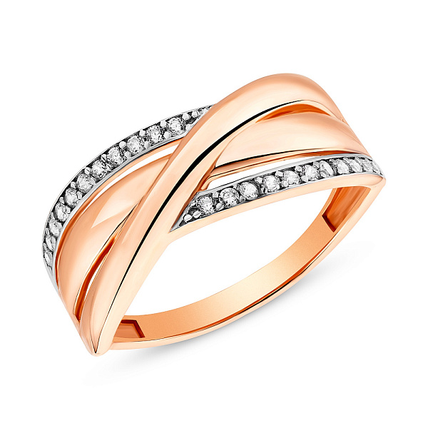 Кольцо золотое с фианитами (арт. 155127) – изображение 1