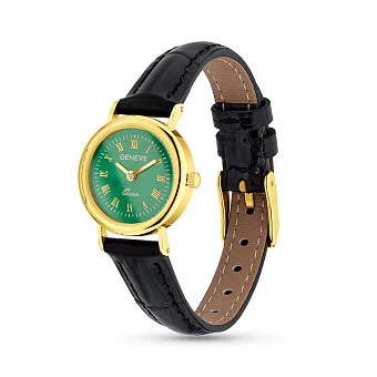 Жіночий класичний годинник з золота (арт. 260235жзч)