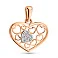 Золотий кулон Серце з діамантами (арт. П011440) – зображення 1