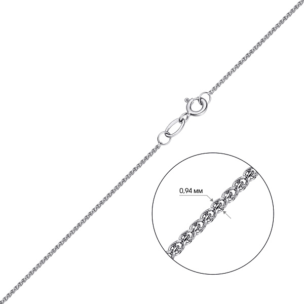 Цепочка из белого золота плетения Колосок (Спига) (арт. ц303402б) – изображение 2