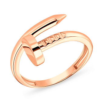 Кольцо из красного золота "Гвоздь" (арт. 155321)