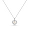 Серебряное колье Сердце с жемчугом и с фианитами (арт. 7507/2270жб) – изображение 1