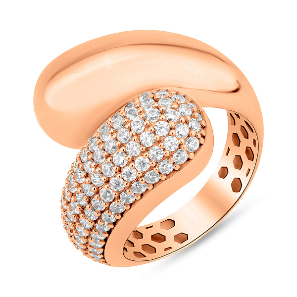 Золотое кольцо с фианитами (арт. 152054) – изображение 1