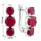 Серьги из серебра с рубинами (арт. 7502/2147053Р) – изображение 2
