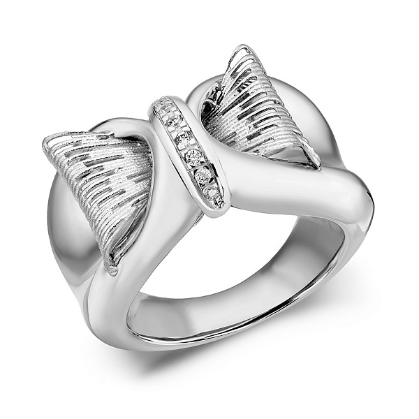 Каблучка Francelli з білого золота з фіанітами (арт. е156711б) – зображення 1