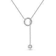 Фото Колье из белого золота с бриллиантами (арт. Ц341288010б)