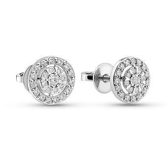 Фото Золоті пусети з діамантами (арт. Т011735020б)