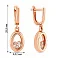 Сережки-підвіски з червоного золота з фіанітами (арт. 107888) – зображення 2