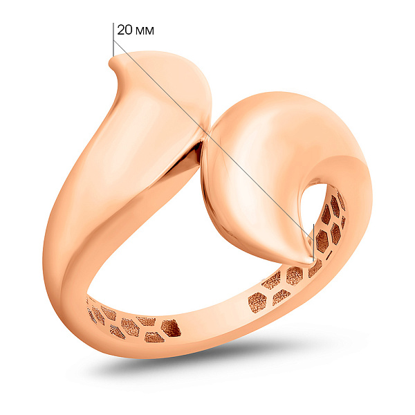 Золота каблучка без каменів (арт. 156611) – зображення 4