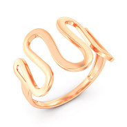 Золота каблучка в червоному кольорі металу (арт. 140890)