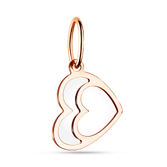 Золотий підвіс "Серденько" без каменів (арт. 423897кб)