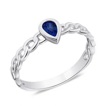 Срібна каблучка з синім альпінітом (арт. 7501/6488ас)