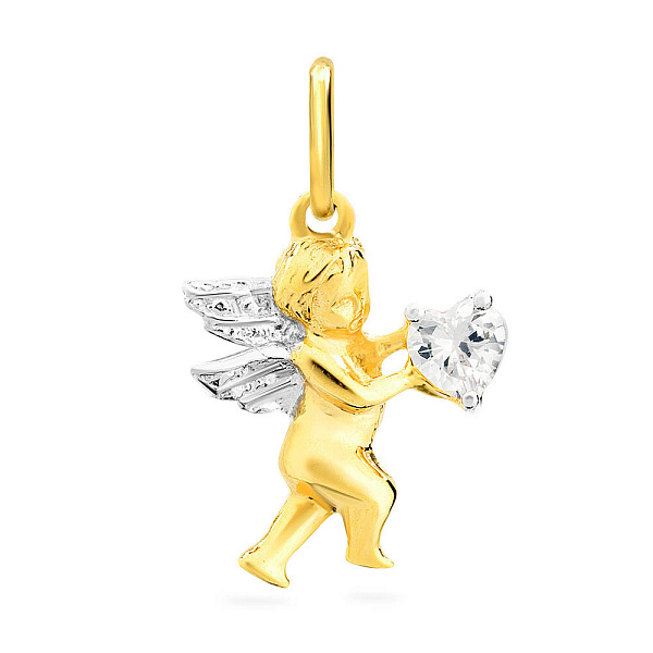 Золота підвіска «Янгол» з фіанітом (арт. 421105ж) – зображення 1