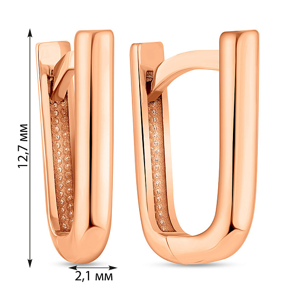 Золотые серьги без камней (арт. 109944) – изображение 2