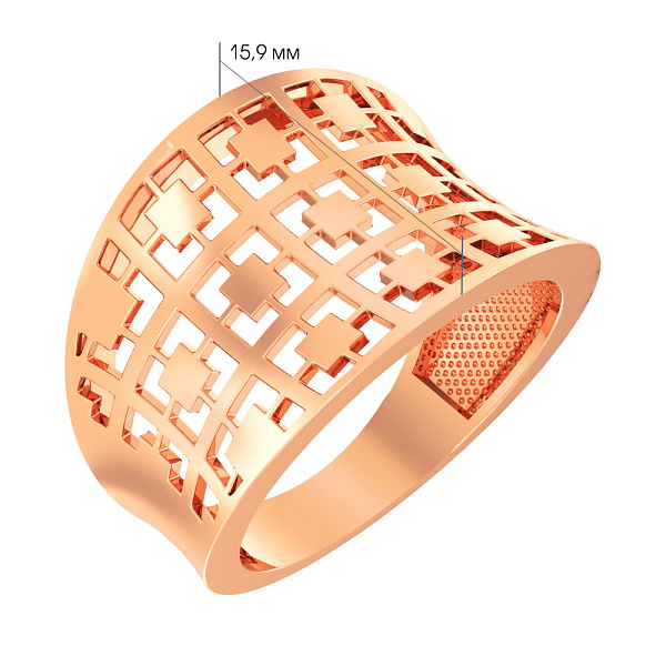 Золотое кольцо без вставок (арт. 140705) – изображение 6