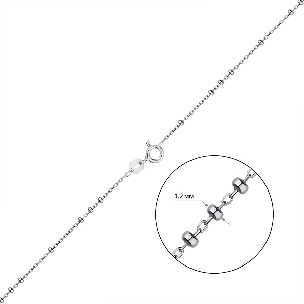 Серебряное колье без камней (арт. 7507/2147) – изображение 2