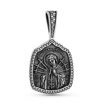Серебряная ладанка Божья Матерь Семистрельная (арт. 7917/268пю)