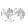 Серьги-пусеты из серебра "Дерево жизни" с фианитами (арт. 7518/6425) – изображение 2