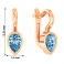 Дитячі золоті сережки з блакитним фіанітом (арт. 110499г) – зображення 2